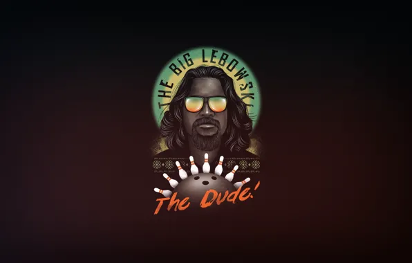 Минимализм, Фон, Арт, Большой Лебовски, The Big Lebowski, The Dude, by Vincenttrinidad, Vincenttrinidad