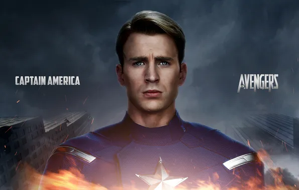 Картинка постер, комикс, Captain America, Крис Эванс, Мстители, The Avengers, Chris Evans, Steve Rogers