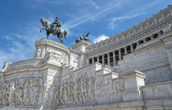 Скульптура, италия, рим, площадь Венеции, Витториано