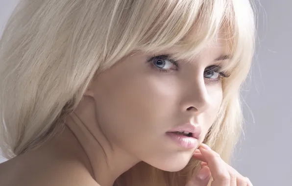 Картинка взгляд, модель, блондинка