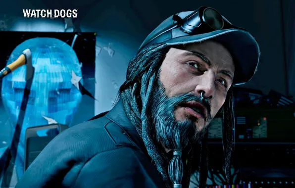 Парень, бородка, Watch Dogs