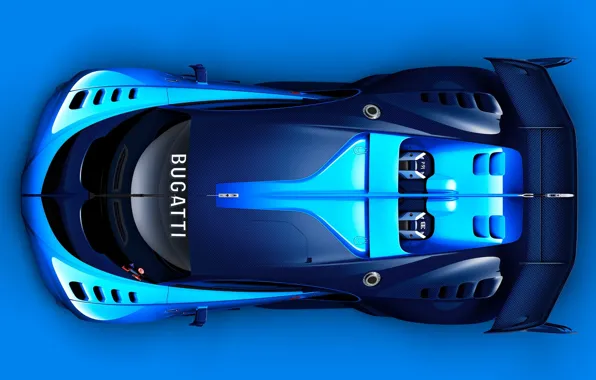 Картинка Бугатти, Bugatti, Vision, Gran Turismo, Вид Сверху, Chiron