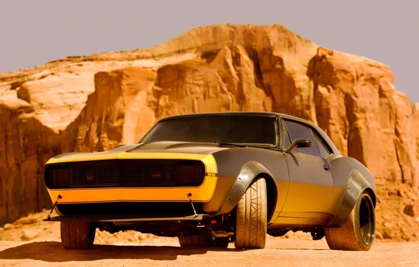 Картинка Chevrolet, Camaro, автомобиль, мускул кар, Bumblebee, бамблби, Трансформеры 4