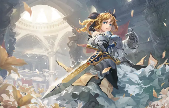 Девушка, меч, рыцарь, сейбер, Fate / Grand Order, Судьба великая кампания