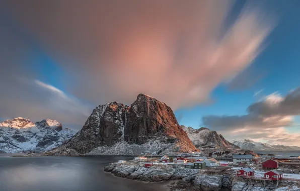 Sunrise, Norway, Arctic, First Light, Lofoten Islands, Hamnoy