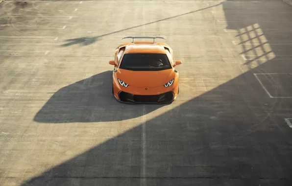 Картинка Lamborghini, Orange, Parking, VAG, Huracan