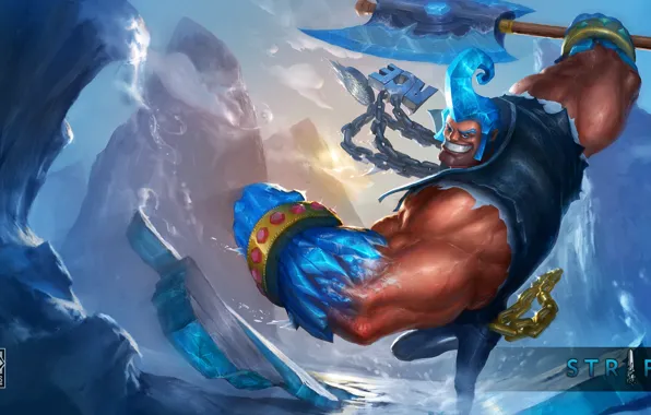 Лед, герой, топор, Strife, Ace, MOBA, Эйс, ледянной