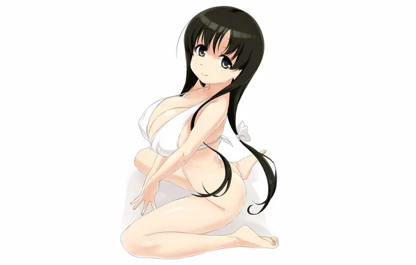 Girl, sexy, ass, cleavage, long hair, legs, boobs, anime