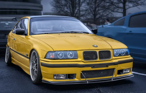 Желтый, дизайн, BMW, автомобиль