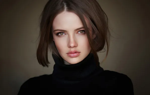 Взгляд, девушка, фото, модель, портрет, макияж, губы