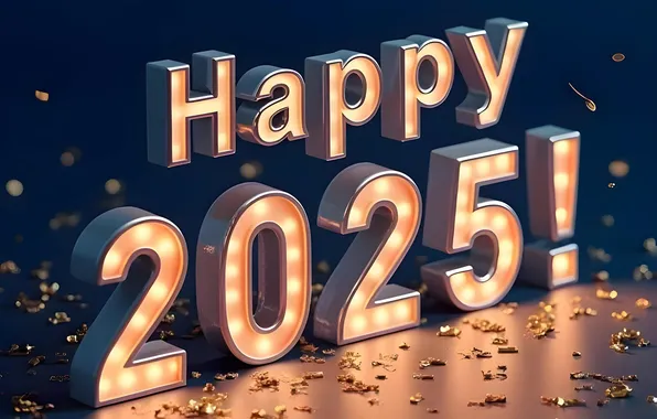 Цифры, Новый год, дата, 2025, Новый 2025 год