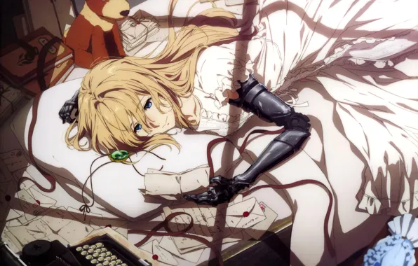Обои Девушка, Волосы, Art, Anime, Violet Evergarden, Вайолет Эвергарден нателефон и рабочий стол, раздел сёдзё, разрешение 8842x6329 - скачать