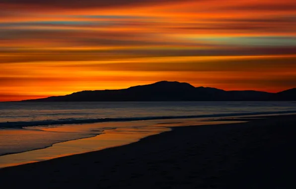 Картинка Serenity, Andalusia, Tarifa, закат на пляже