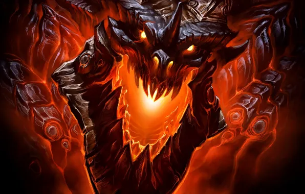 Картинка fire, dragon, jaw, teeth
