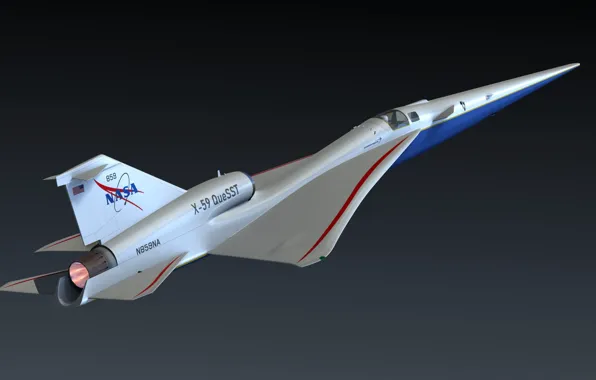 Самолёт, model, Lockheed Martin, Blender3D, X-59
