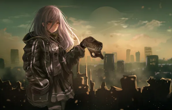 Аниме, арт, куртка, девочка, кепка, Girl Frontline
