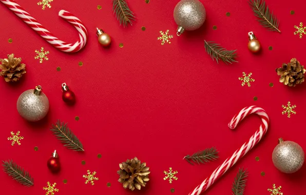 Шарики, украшения, Рождество, Новый год, ёлка, christmas, new year, шишка