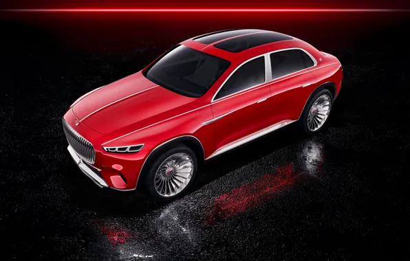 Mercedes-Benz, Vision, вид спереди, вид сверху, 2018, Mercedes-Maybach, электрокроссовер, Ultimate Luxury