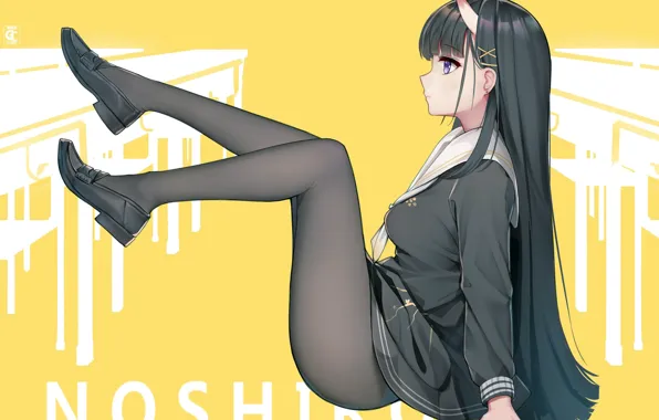 Girl, sexy, long hair, dress, anime, beautiful, purple eyes, pretty