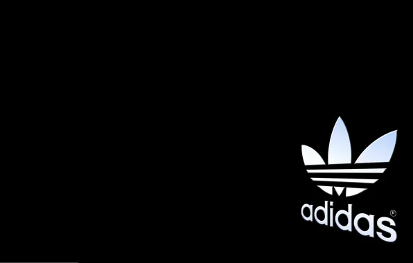 Черный, Фон, Логотип, Adidas, Originals, Брэнд