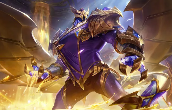 Доспехи, мощь, перчатки, game, character, персонаж, League of Legends, LOL