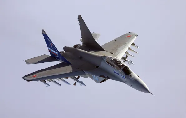 Картинка полет, истребитель, ракеты, Миг-35