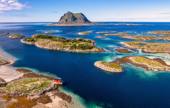 Природа, Море, Остров, Норвегия, Nordland