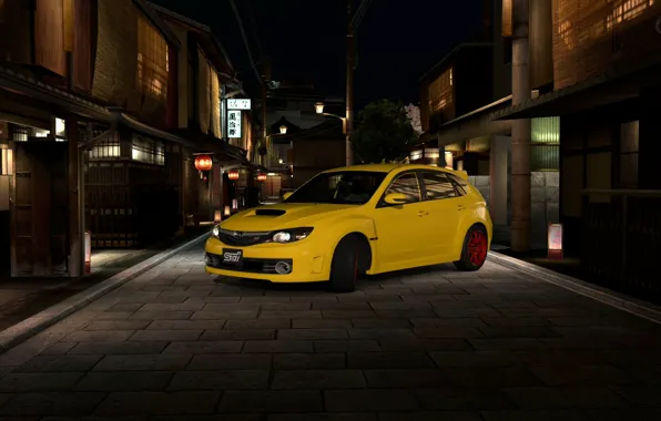 Япония, желтая, субару, GT5