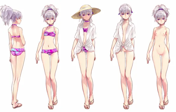 Girl, sexy, ass, legs, pussy, nipples, boobs, anime