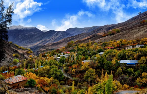 Горы, узбекистан, ферганская долина