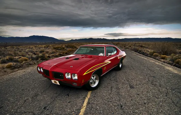 Дорога, car, muscle car, понтиак, Pontiac GTO