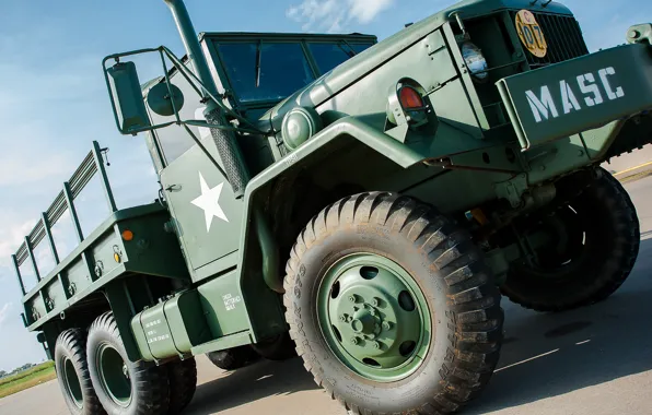 Картинка автомобиль, грузовой, повышенной, проходимости, военно