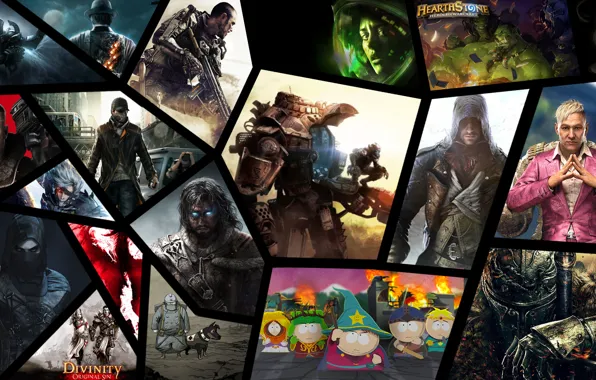 Игры, Games, 2014, лучшее, Wolfenstein, AC4, Divinity, FC4