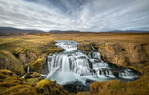 Картинка река, Исландия, Iceland, Reykjafoss