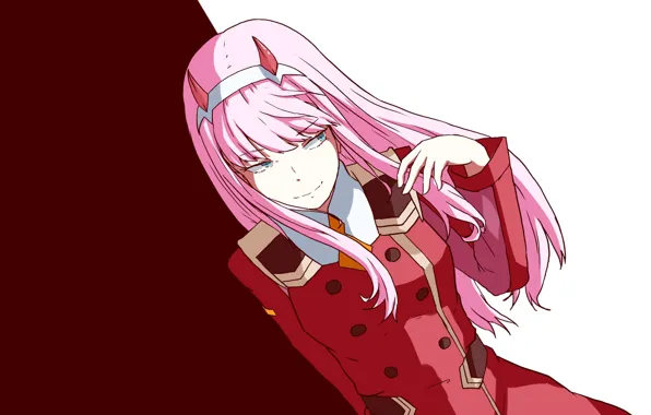 Девушка, фон, аниме, арт, Darling In The Frankxx, Милый во Франксе