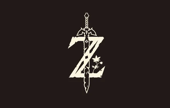 Картинка sword, game, minimalism, grey, ken, blade, Zelda, mahou