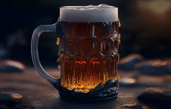 Beer, drinks, foam, mug