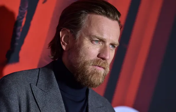 Портрет, борода, актёр, пиджак, Ewan McGregor, Юэн Макгрегор