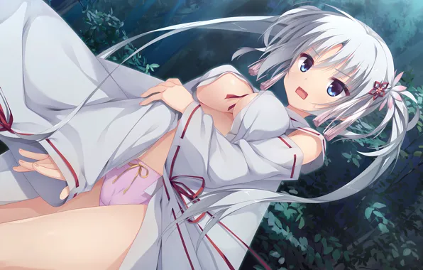 Girl, sexy, lingerie, pantsu, yukata, cleavage, panties, dress