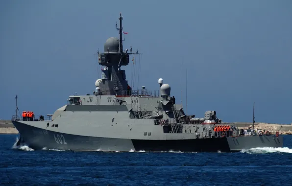 Корабль, ВМФ, ракетный, служба, корма, малый, Севастополь, МРК