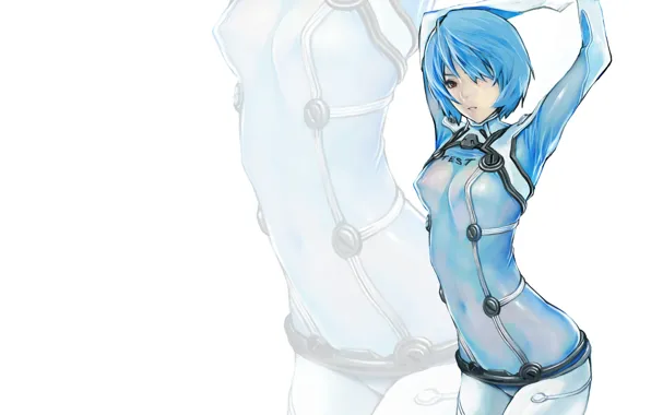 Девушка, костюм, евангелион, evangelion, ayanami rei, neon, genesis, eva 00