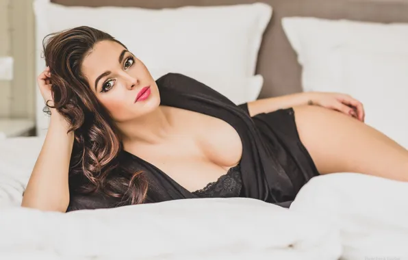 Boobs, breasts, pose, busty, Pretty, make up, Patrik Valasek