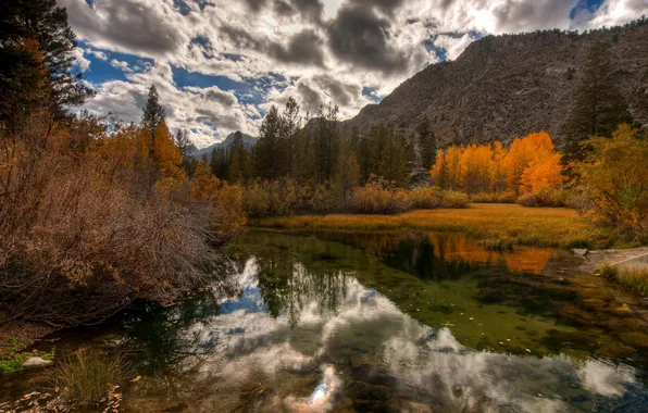Картинка HDR, Fall, Yosemite, California, Colors, Bishop, Eastern Sierra