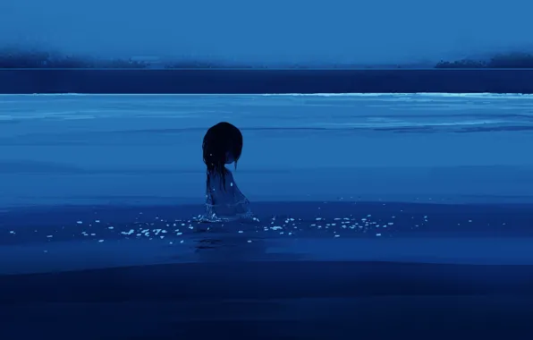 Вода, девочка, раннее утро
