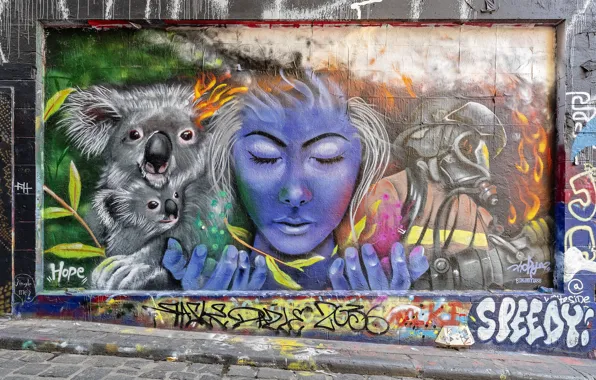 Картинка Graffiti, Melbourne, Australia, Street Art, Hosier Lane