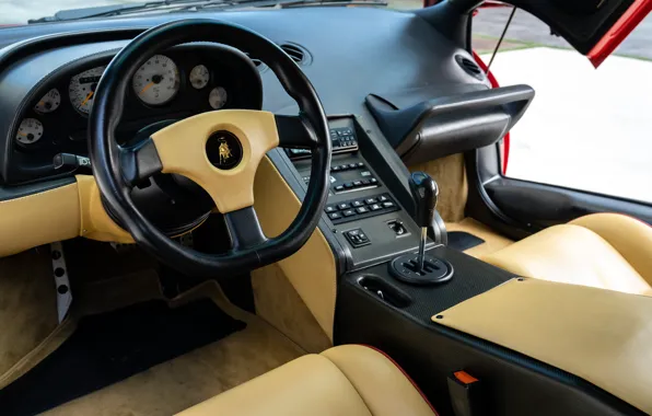 Картинка Lamborghini, Diablo, car interior, Lamborghini Diablo SE30