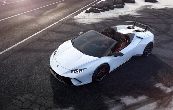 Lamborghini, Spyder, вид сверху, 2018, Performante, Huracan
