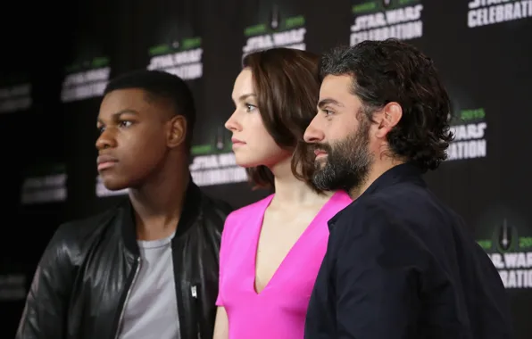 Oscar Isaac, Daisy Ridley, John Boyega, Star Wars Celebration