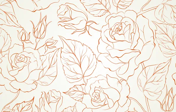 Картинка цветы, текстура, rose, бутоны, background, seamless