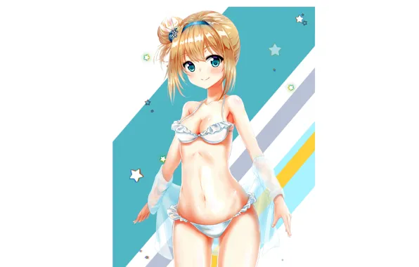 Girl, sexy, cleavage, boobs, anime, beautiful, short hair, pretty
